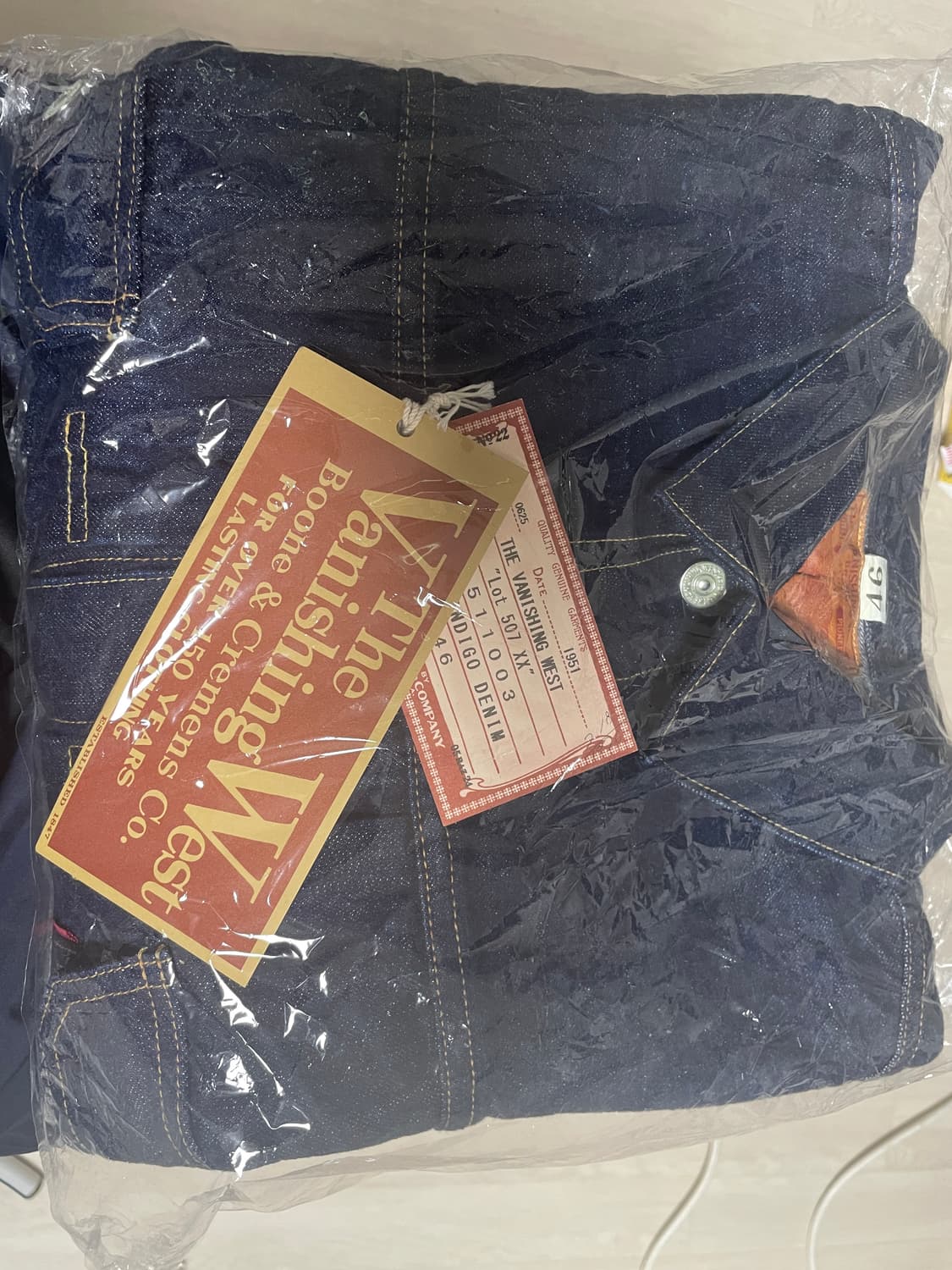 프리휠러스 Lot 507XX 데님 자켓 1951 모델 46 사이즈 T백 상품이미지1