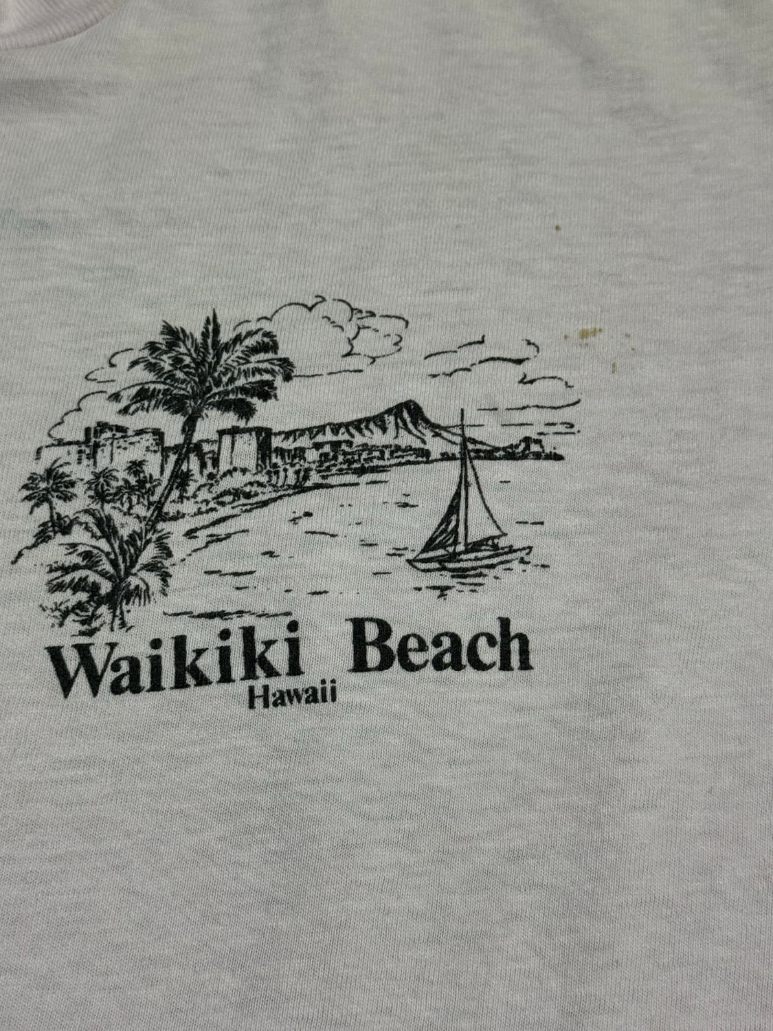 90s Hanes ‘Waikiki Beach’ 티셔츠 (USA, L) 상품이미지5