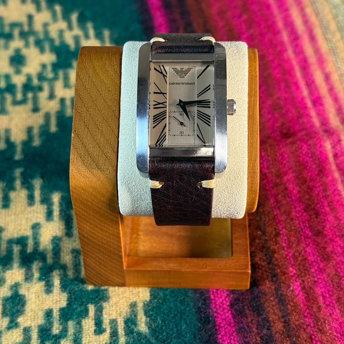 빈티지 엠포리오 아르마니 사각 가죽 시계 상품이미지2