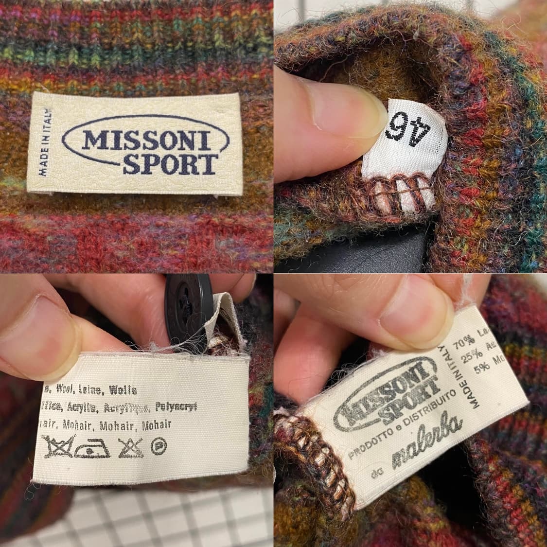 미쏘니 스포츠 울 패턴 조끼 가디건 상품이미지6