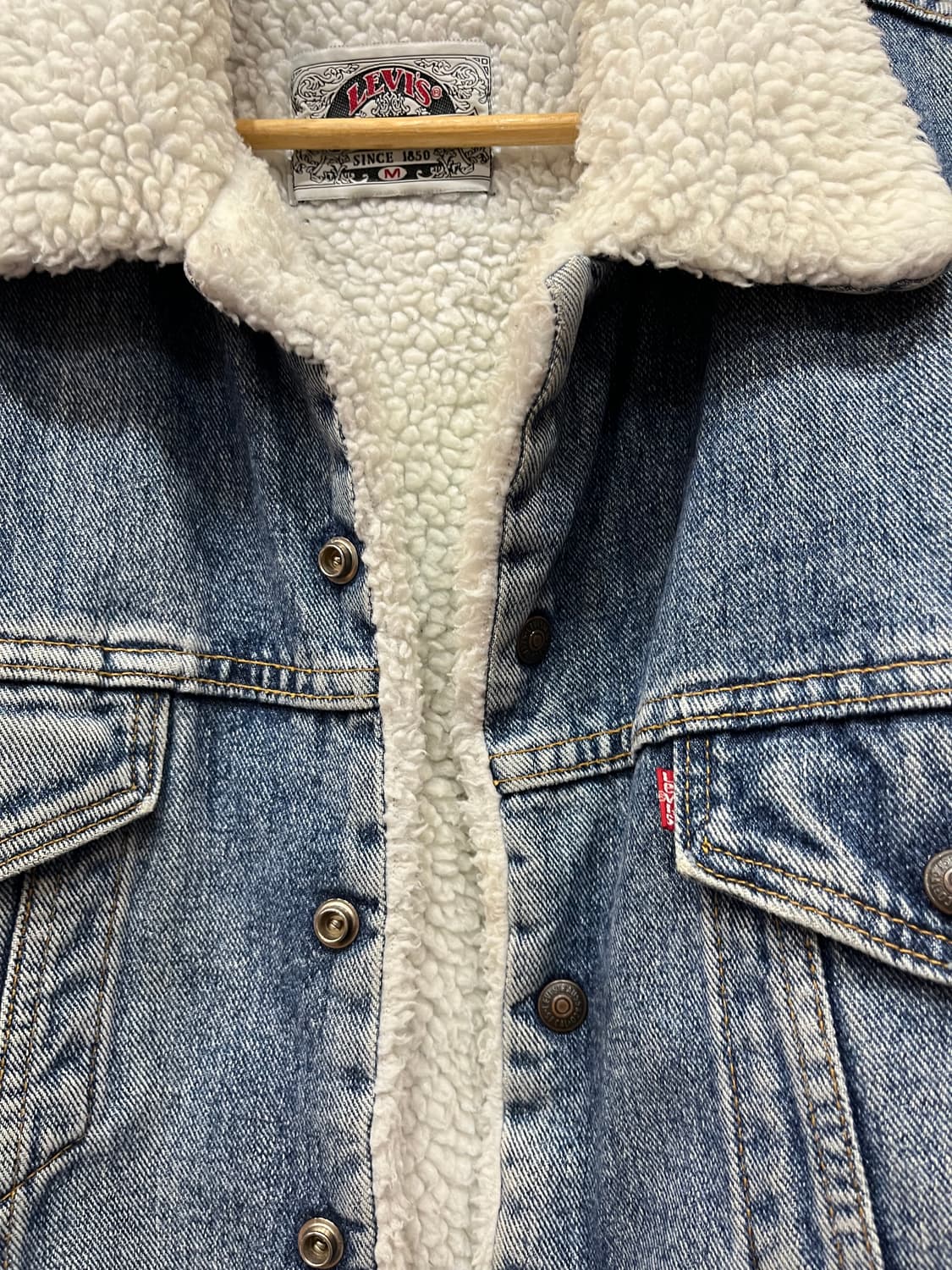 90s 리바이스 쉐르파 데님 자켓 Made in USA 상품이미지7