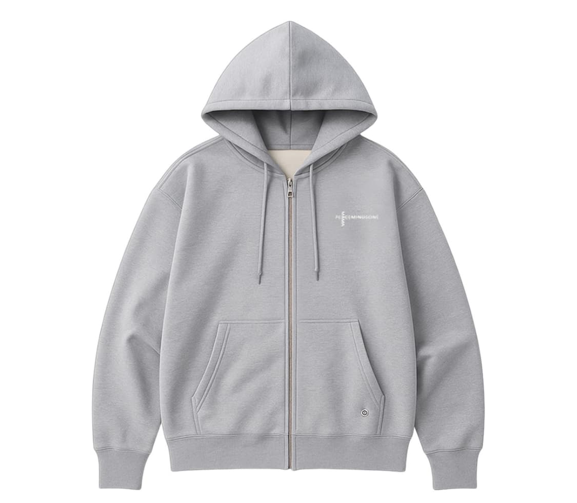 [L]피스마이너스원 마마 집업 후드 그레이 상품이미지2