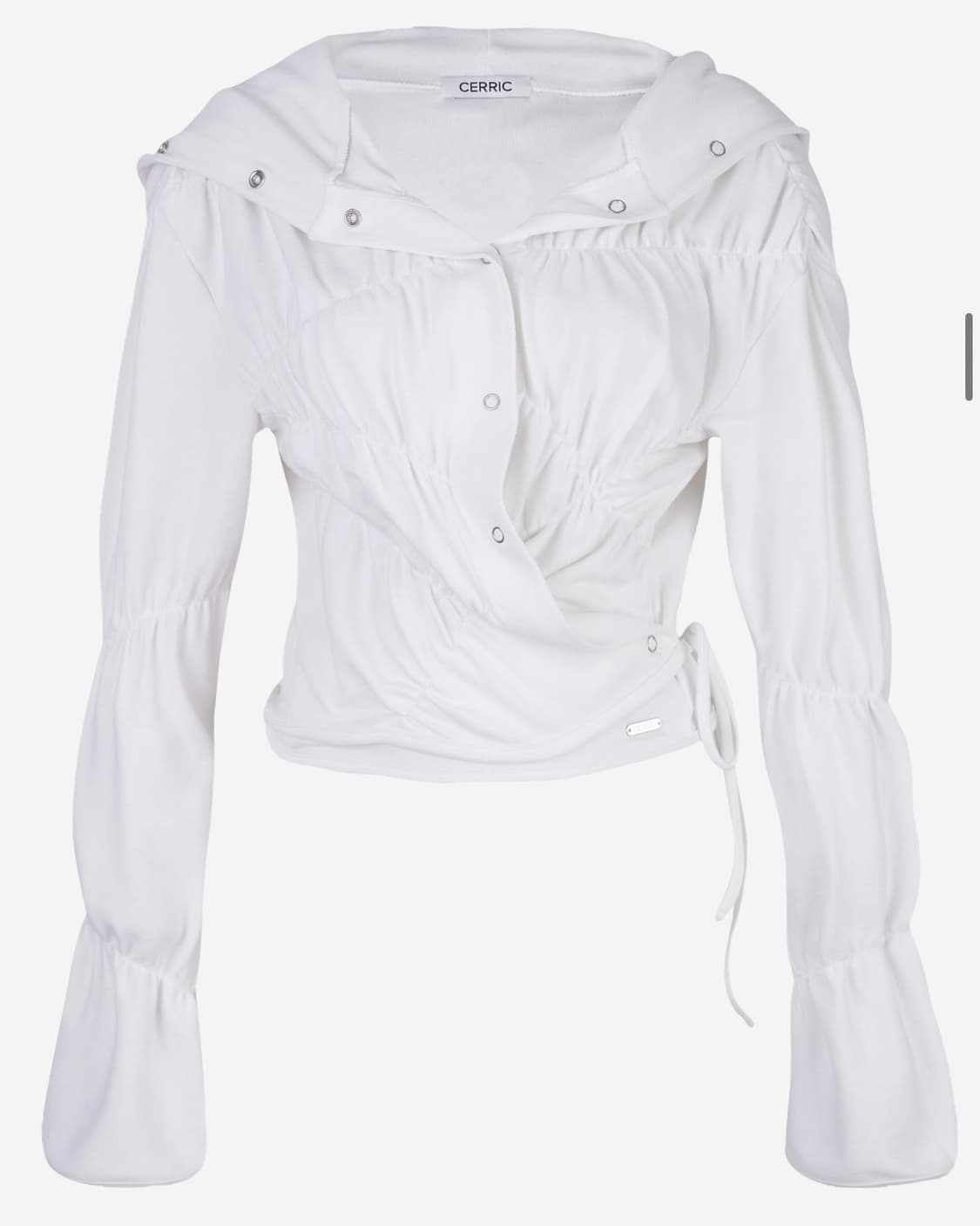 CERRIC SHIRRING WRAP HOOD CARDIGAN 상품이미지3