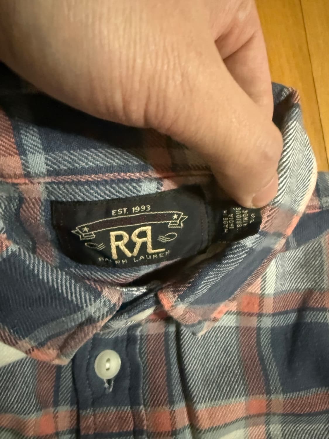 RRL Matlock Plaid Twill 워크셔츠 상품이미지4