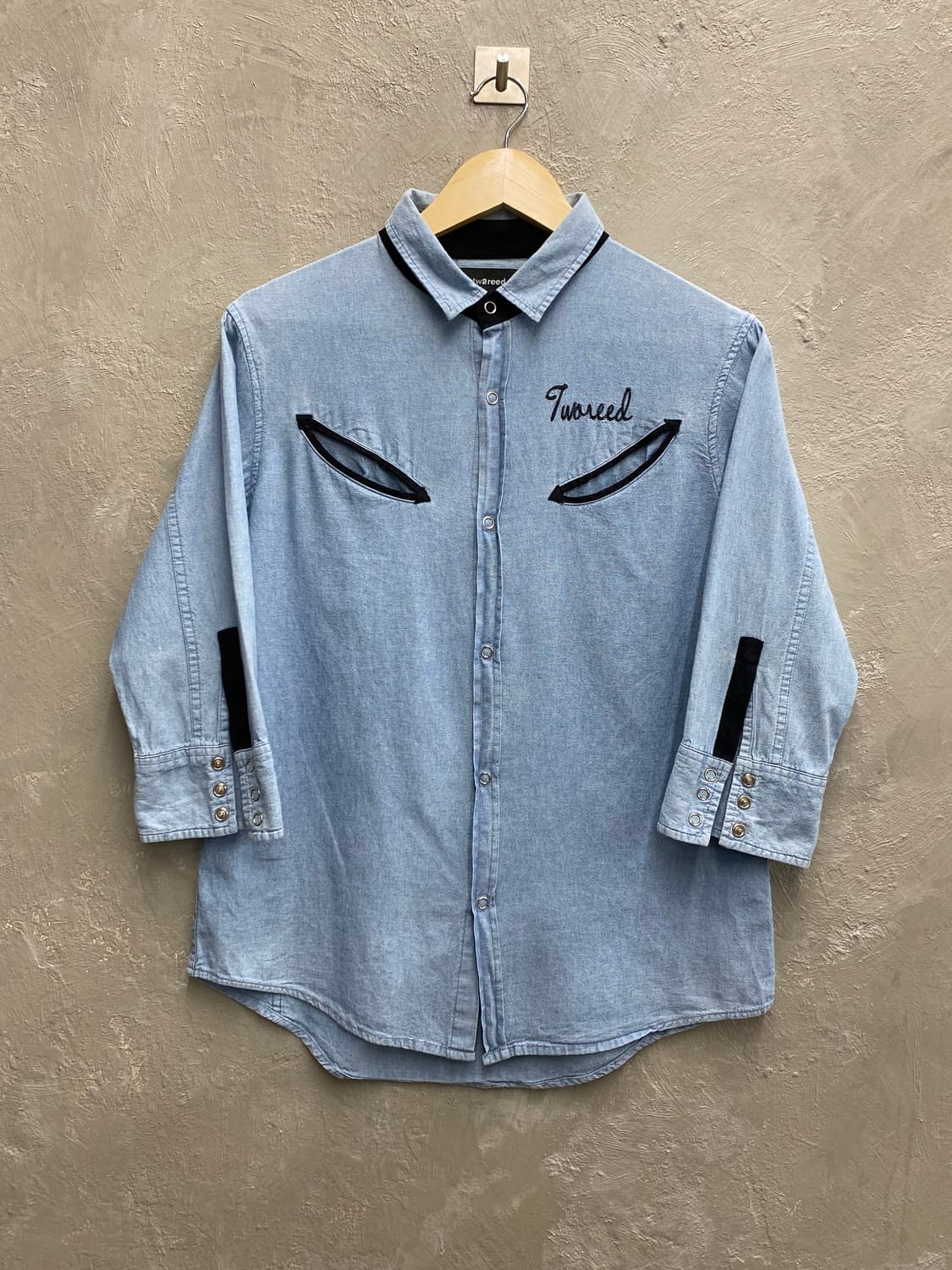 [M] Beams Heart x tworeed 빈티지 샴브레이 셔츠 상품이미지1