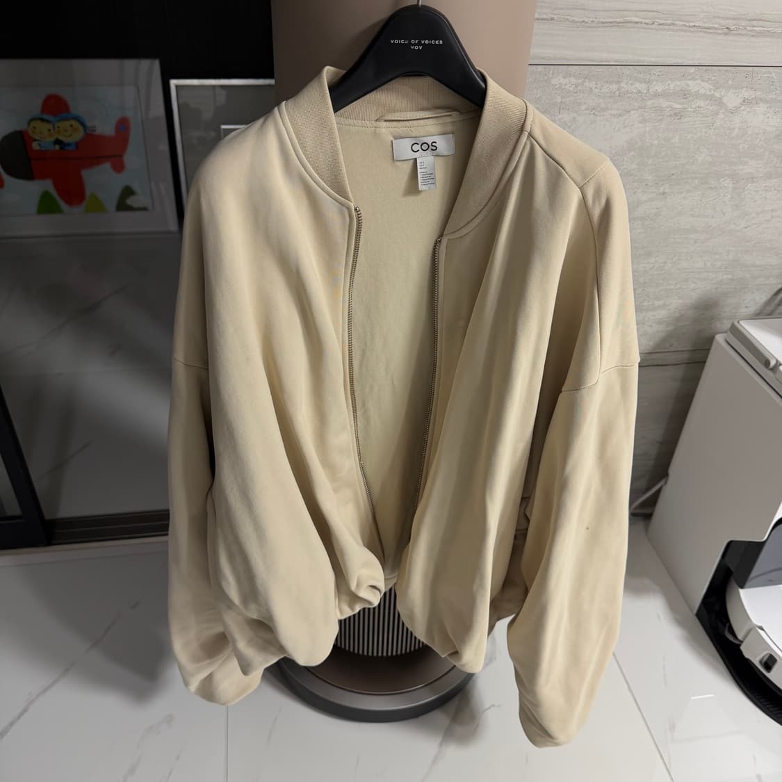 Cos 오버사이즈 저지 보먼 재킷 집업 점퍼 스톤색상 S 상품이미지2