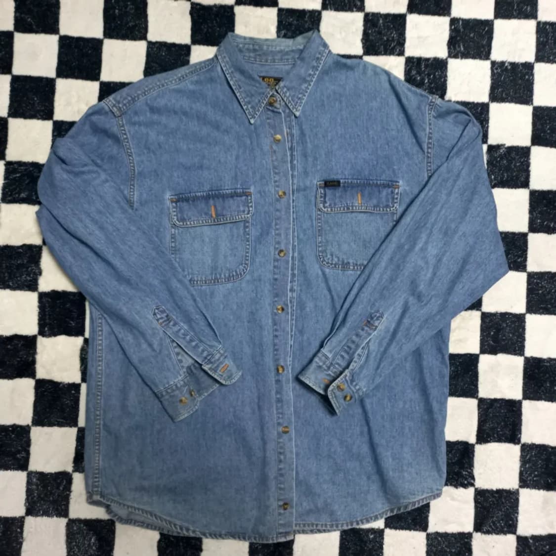 LEE 오버사이즈 투포켓 데님 셔츠 상품이미지1