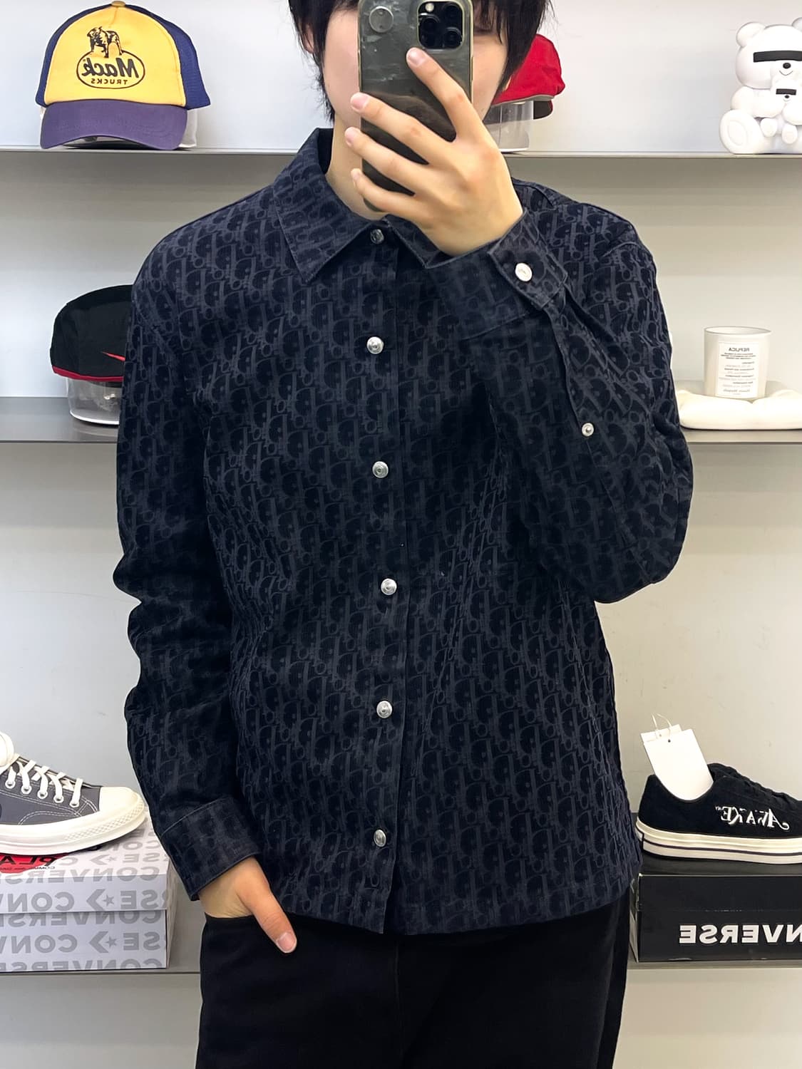 디올 오블리크 벨벳 셔츠 상품이미지2