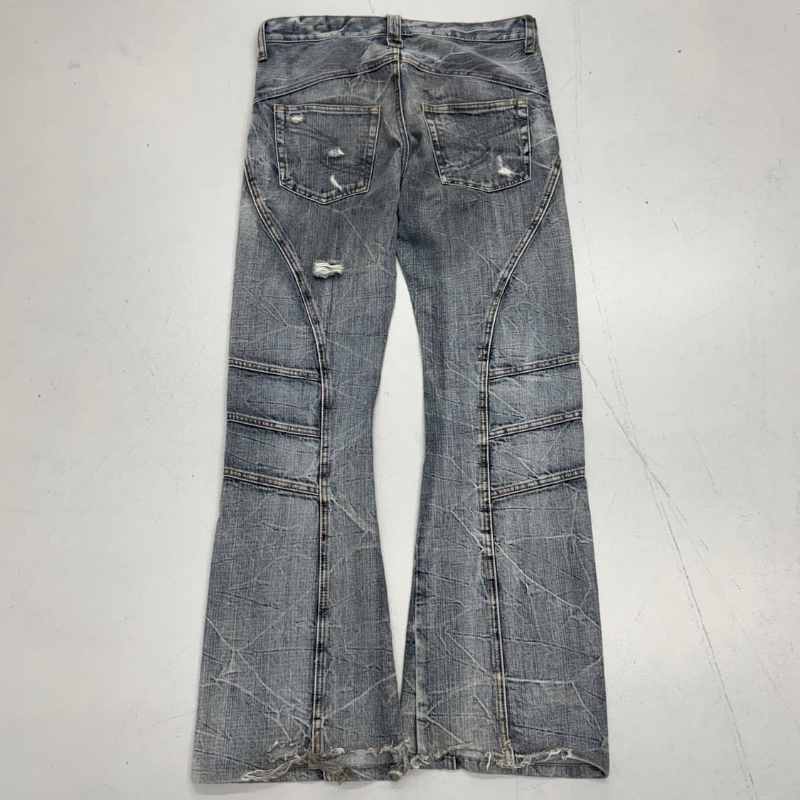 세만틱디자인 제팬 부츠컷 워싱 락 펑크 데님팬츠 상품이미지3