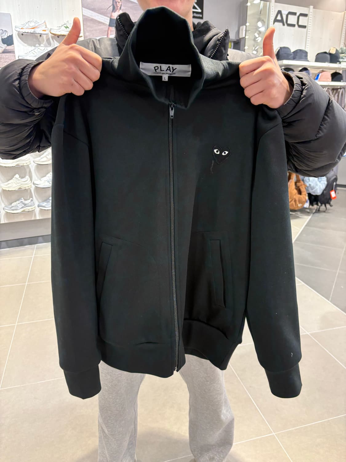 꼼데가르송 플레이 검정하트 져지 상품이미지1