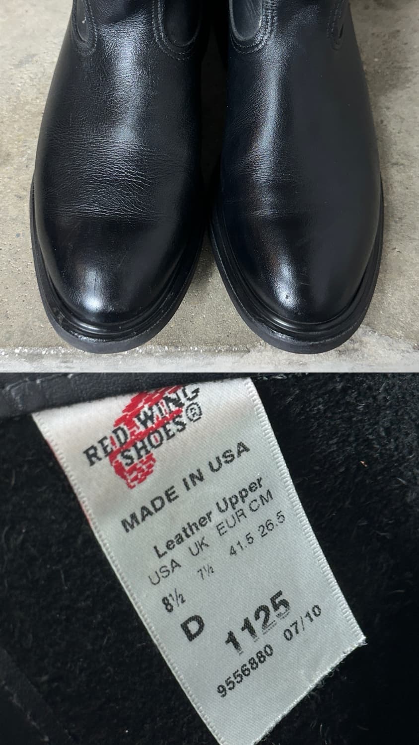 00's OG USA Made 레드윙 1125 페코스 블랙 웨스턴 부츠 상품이미지9