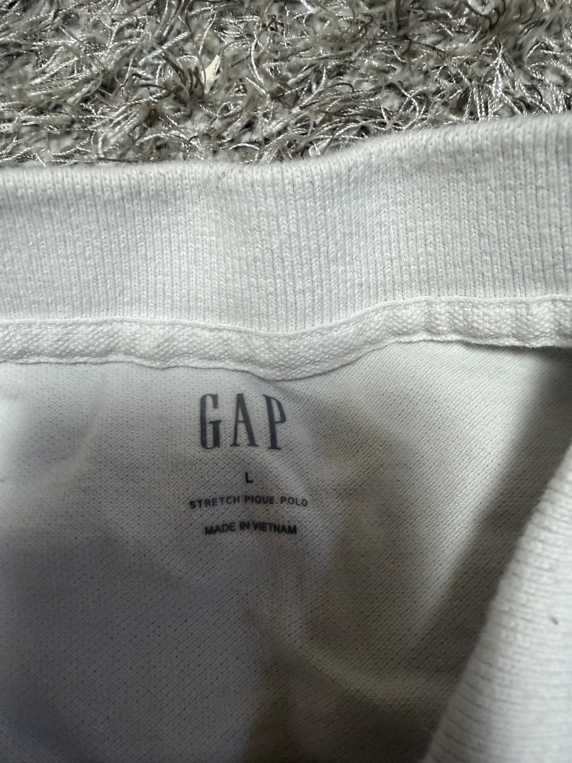 [L] GAP 반팔 카라티 화이트 상품이미지3