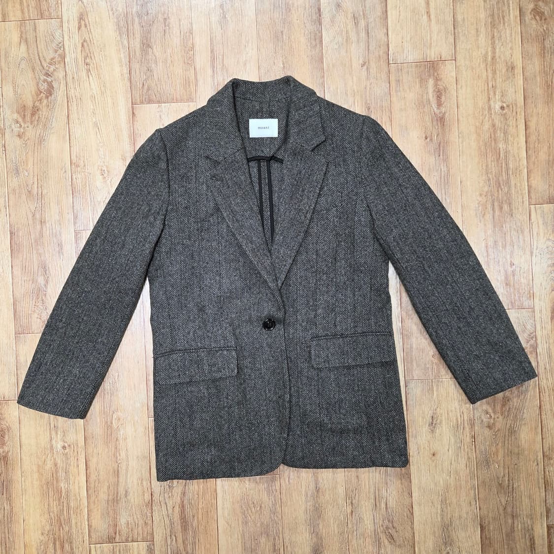 모아니(MOANI) 헤링본 울자켓 프리사이즈 새상품 상품이미지3
