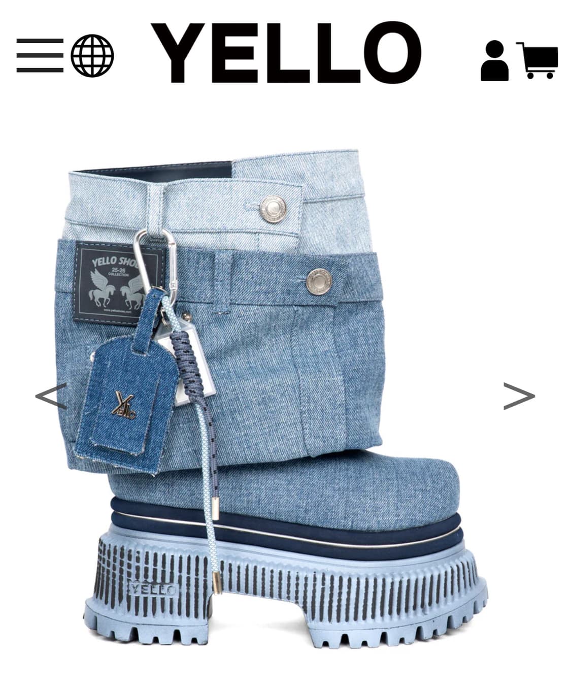이엘로 품절제품 - 데님 플랫폼 부츠 M(245미만) 새제품 상품이미지3
