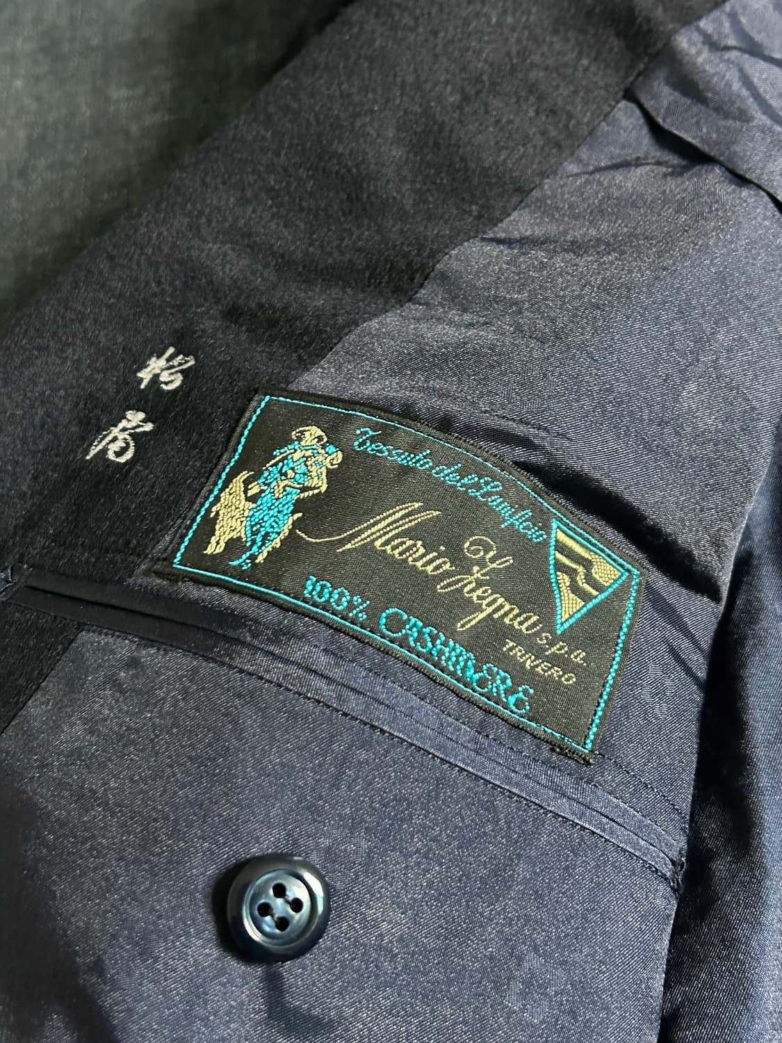 빈티지 100% 캐시미어 더블 브레스티드 네이비 금장 블레이저 상품이미지8