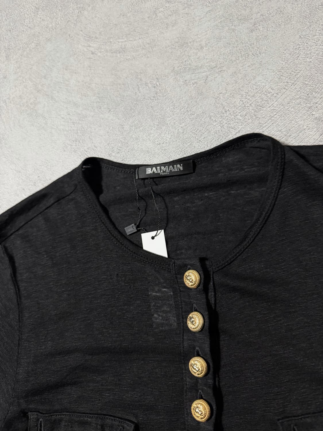 Balmain Button Henley Neck Tee 상품이미지5