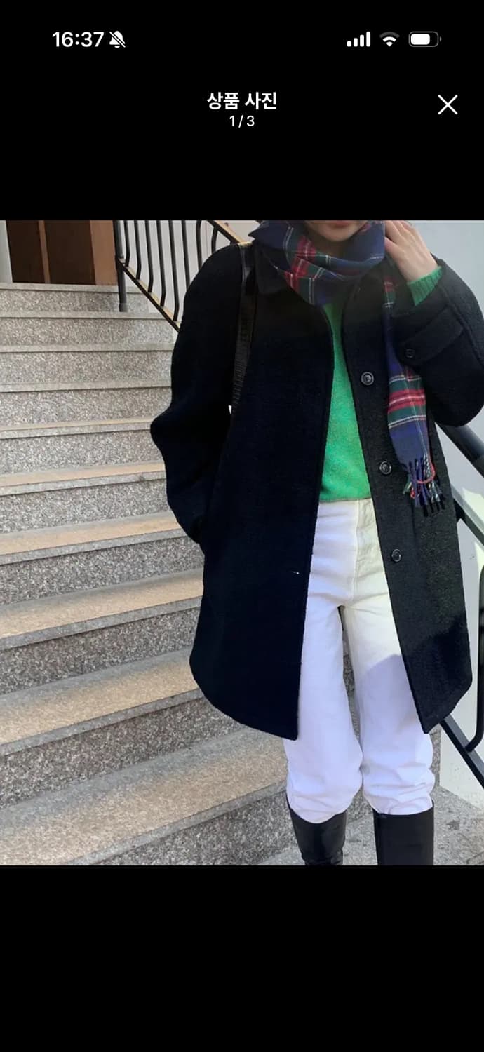 뮤렛 muret 그레이스 부클 코트 블랙 상품이미지1