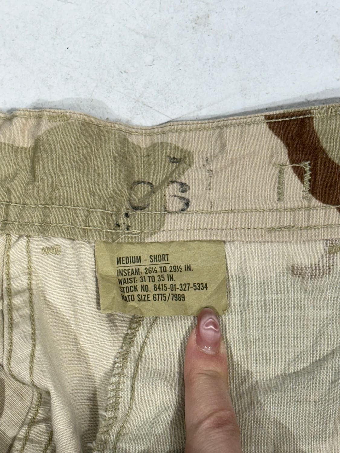 빈티지 베이지 밀리터리 미군 데저트 카모 와이드 카고 팬츠  상품이미지7