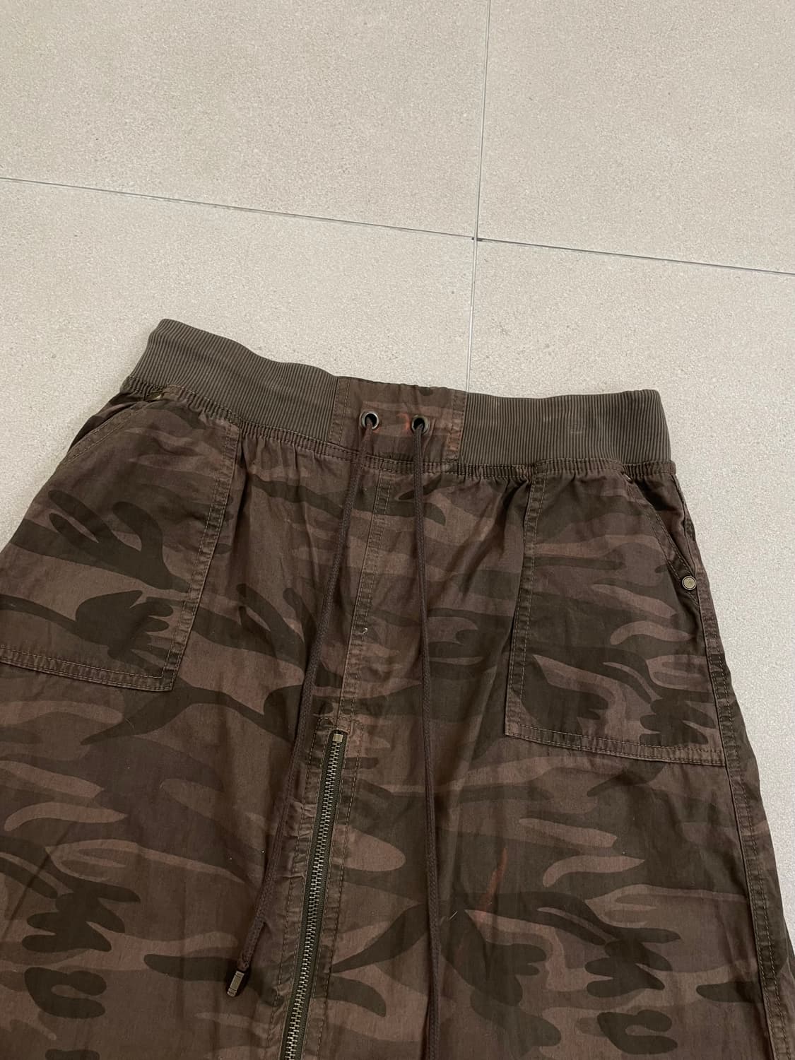 카모 지퍼 롱스커트 상품이미지2