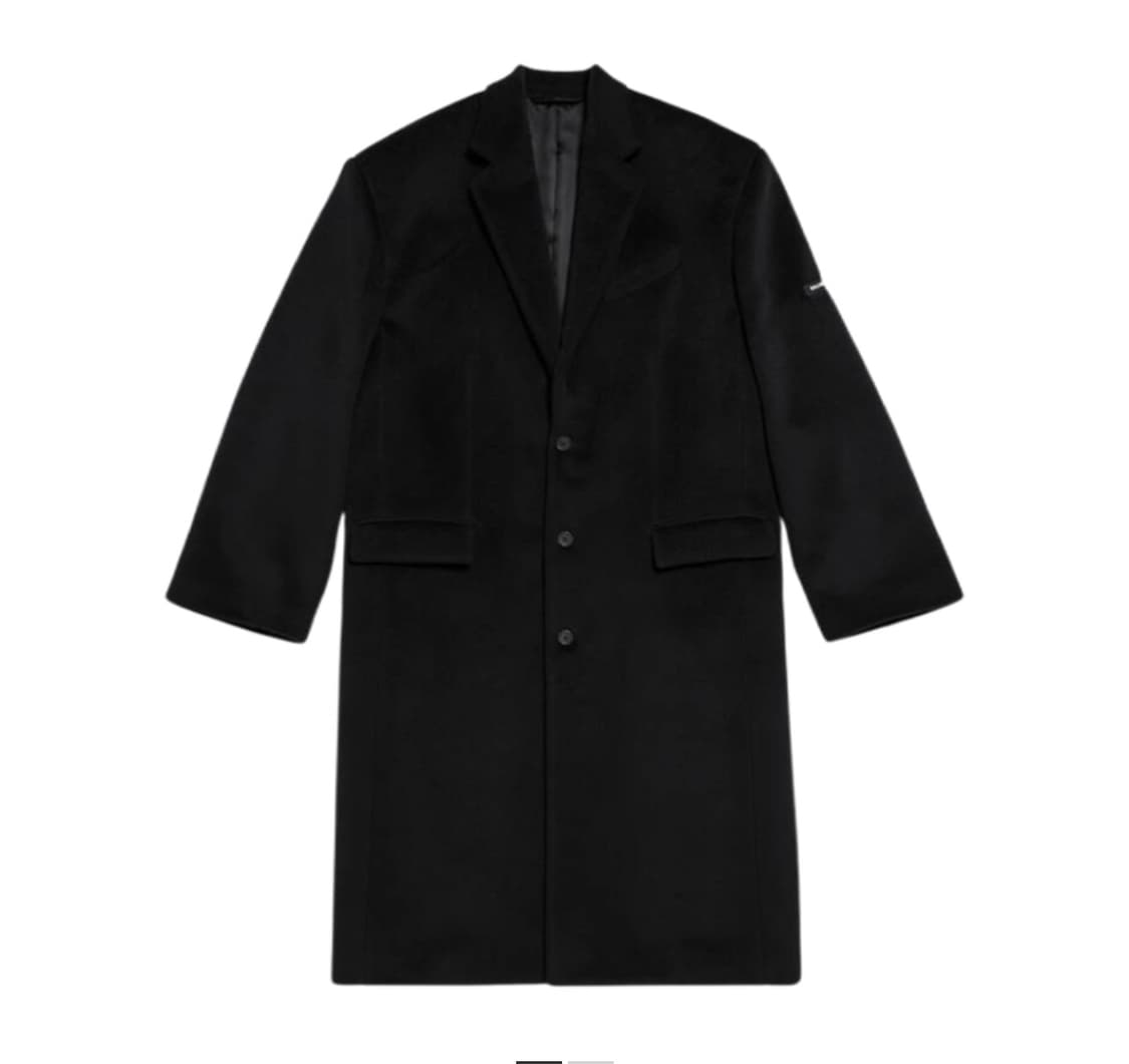 [2] 발렌시아가 스케이터 테일러드 코트 블랙 상품이미지1