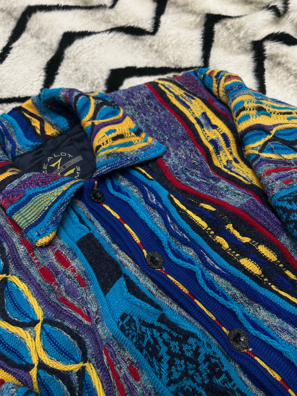 [XL]Zealot 빈티지 카라 니트 케이블 자켓 상품이미지1