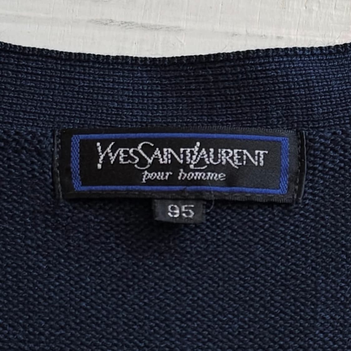 YSL 스톤 네이비 아란 가디건  상품이미지7