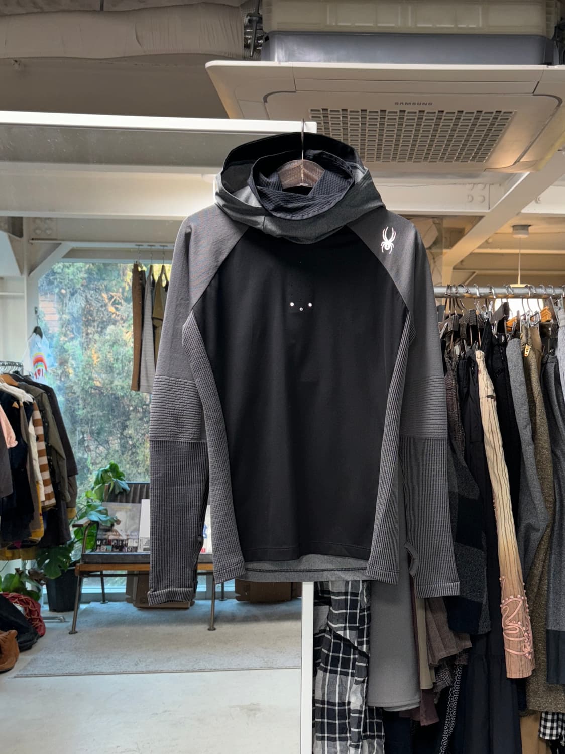 스파이더 하이넥 레이어드 후디 상품이미지1