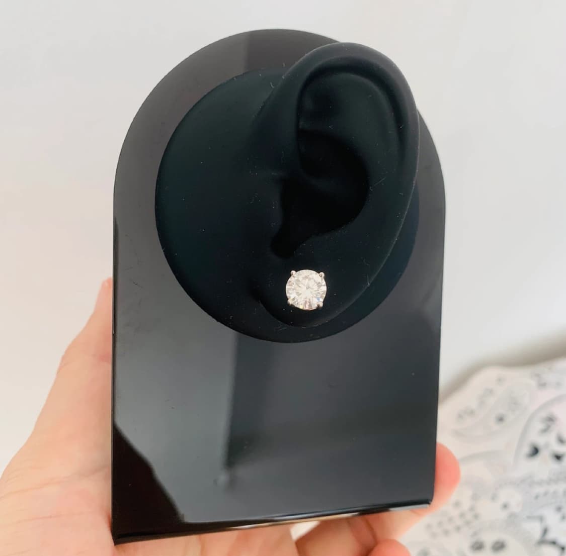 모이사나이트 1캐럿 4프롱 솔리테어 귀걸이 GRA 보증서 포함 상품이미지6