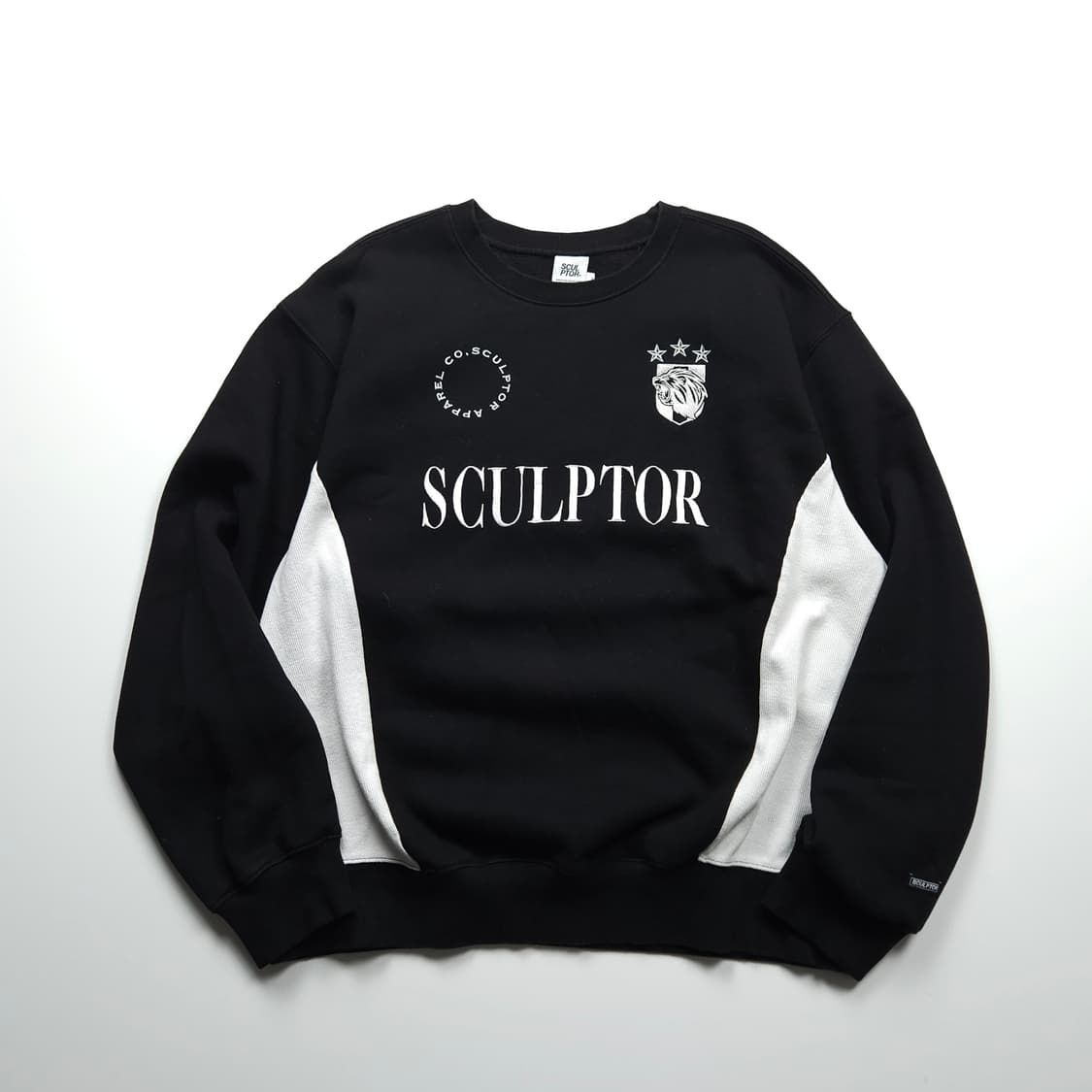 스컬프터 빅로고 배색 크루넥 스웻 셔츠 (L) 상품이미지1