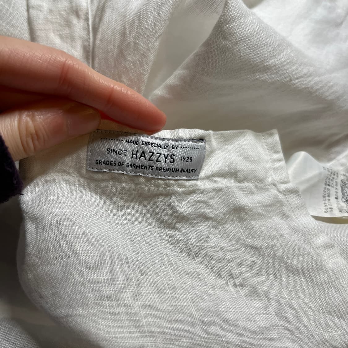 헤지스 린넨 화이트 셔츠 상품이미지6