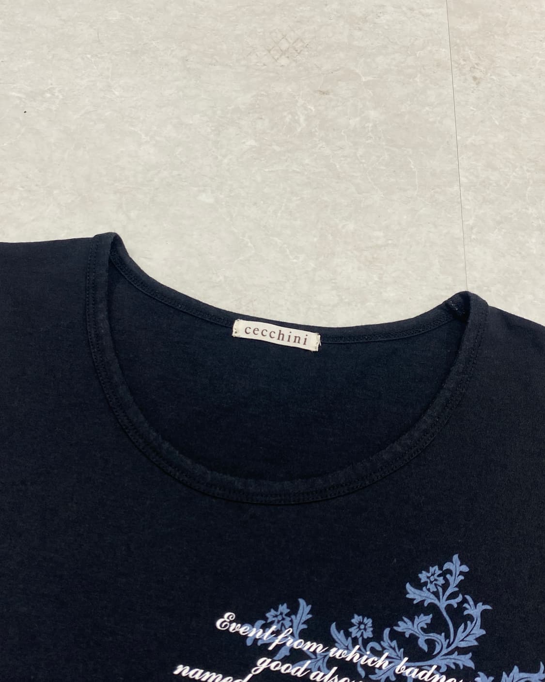 CECCHINI blue Floral y2k T-shirt  상품이미지5