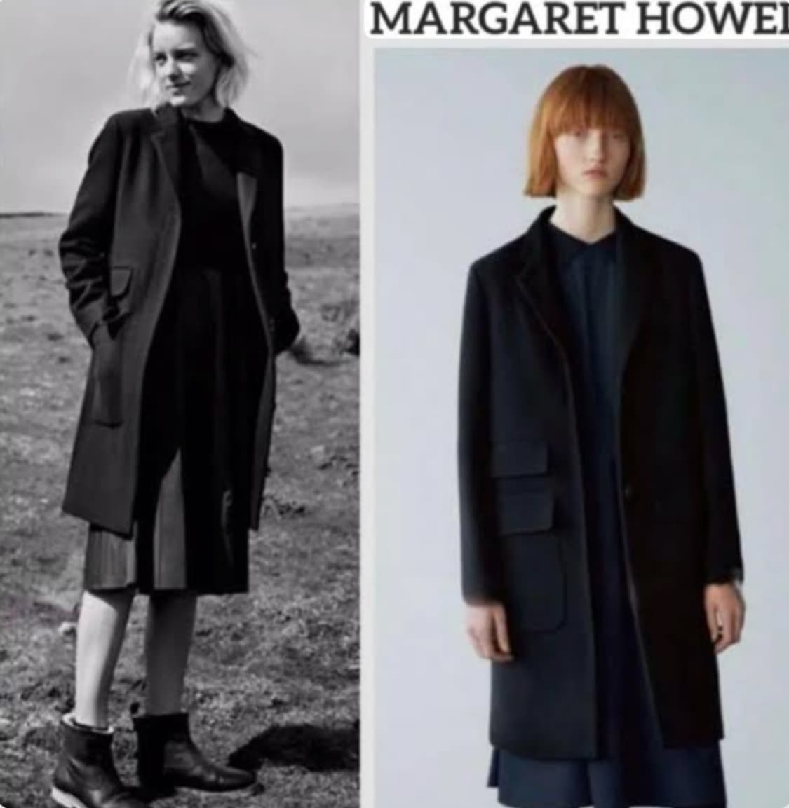 마가렛호웰 X 폭스브라더스 울 코트 네이비 2 상품이미지2