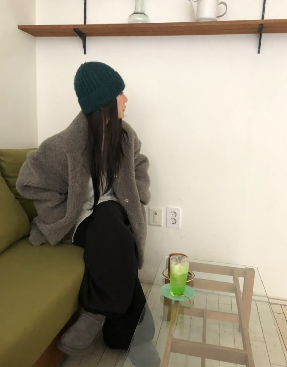 윈아웃 뽀글이 하프 무스탕 상품이미지1