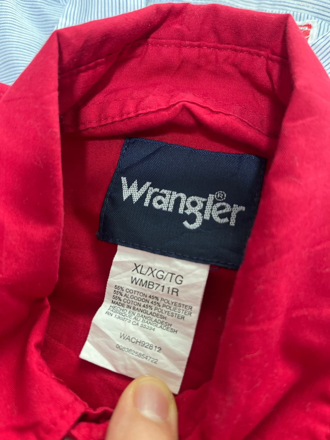 90s WRANGLER 랭글러 웨스턴 체크 셔츠  상품이미지9