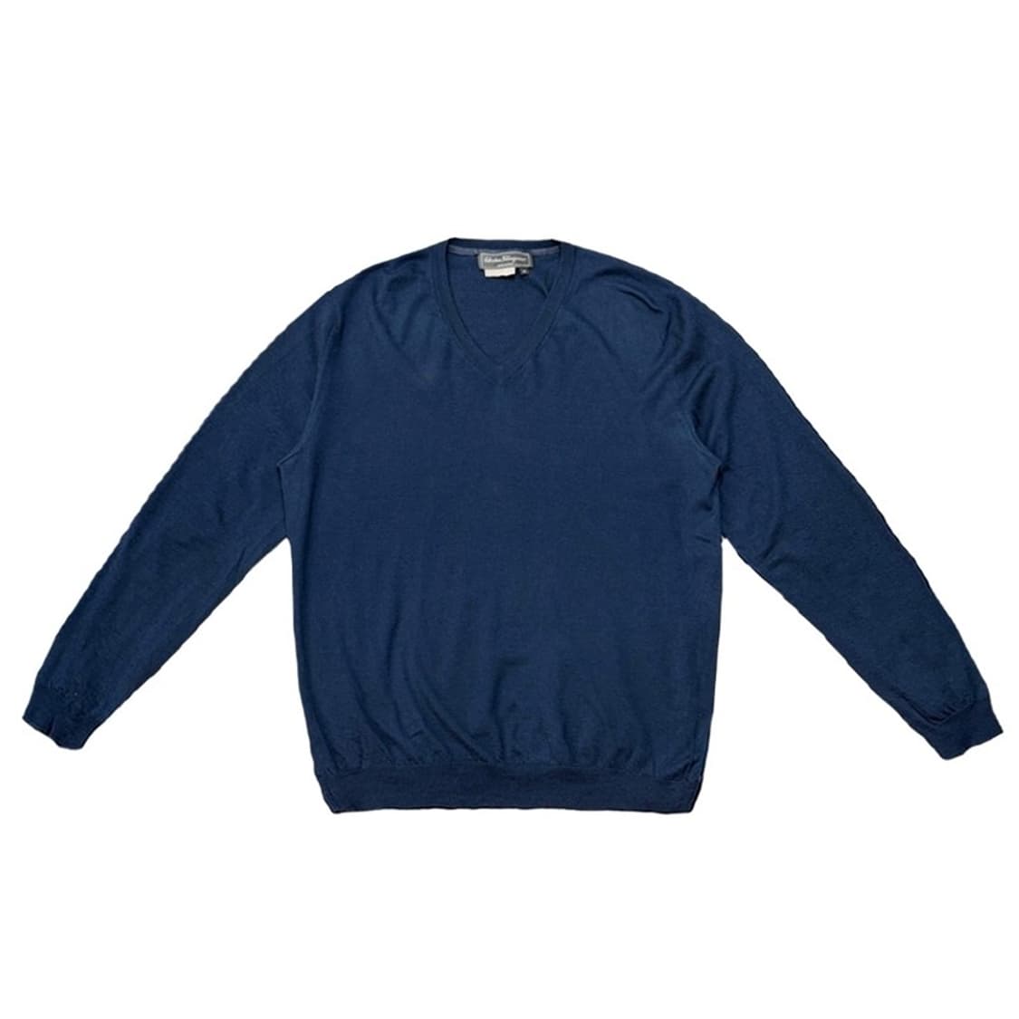 FERRAGAMO 캐시미어100% 브이넥 스웨터 XL 상품이미지1