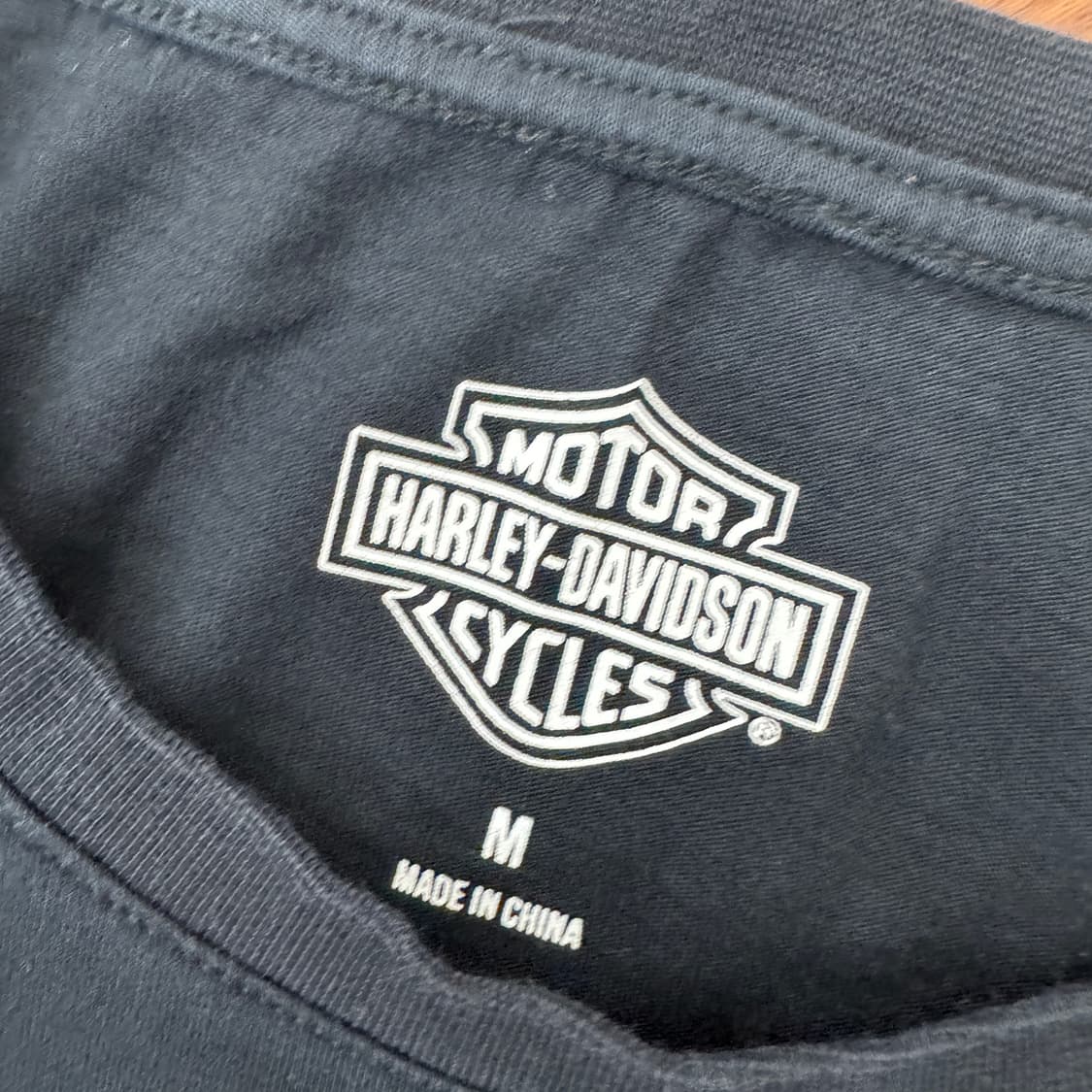 여성용M(44) 할리데이비슨 빅로고 블랙 라운드 티셔츠  상품이미지4
