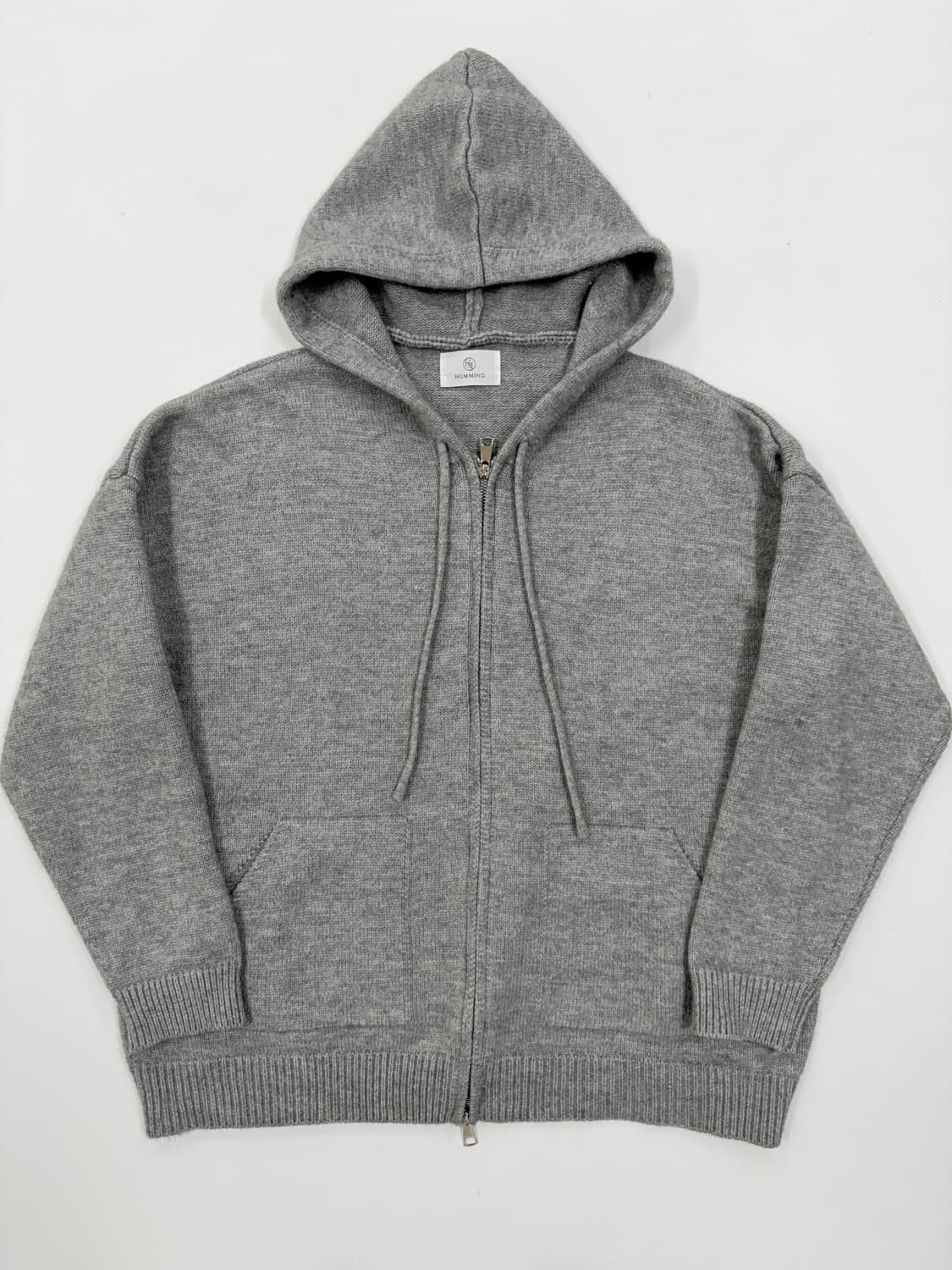 빈티지 2way 그레이 니트집업 상품이미지1