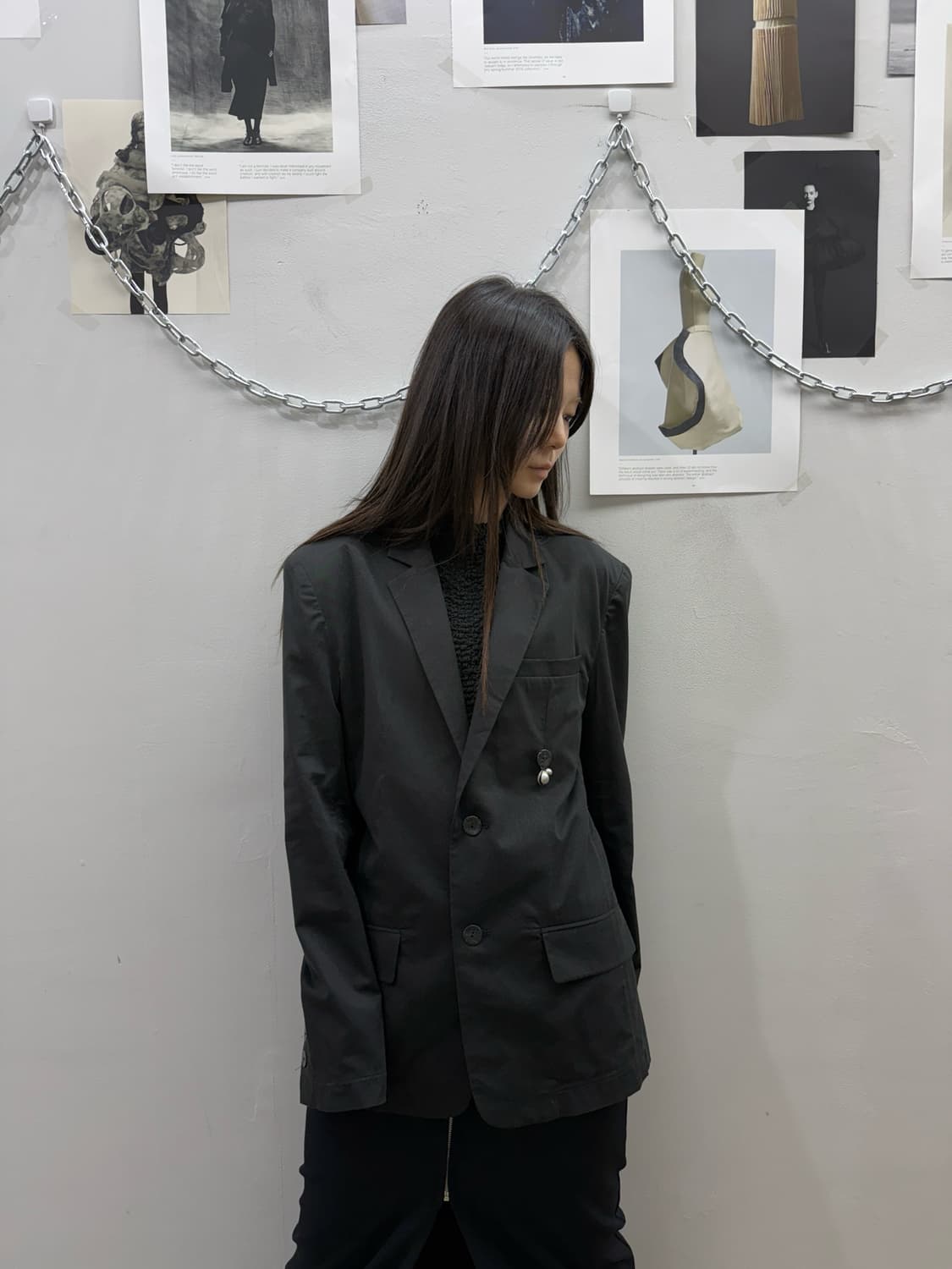 혜인서 블랙 시드 참 블레이저 상품이미지6