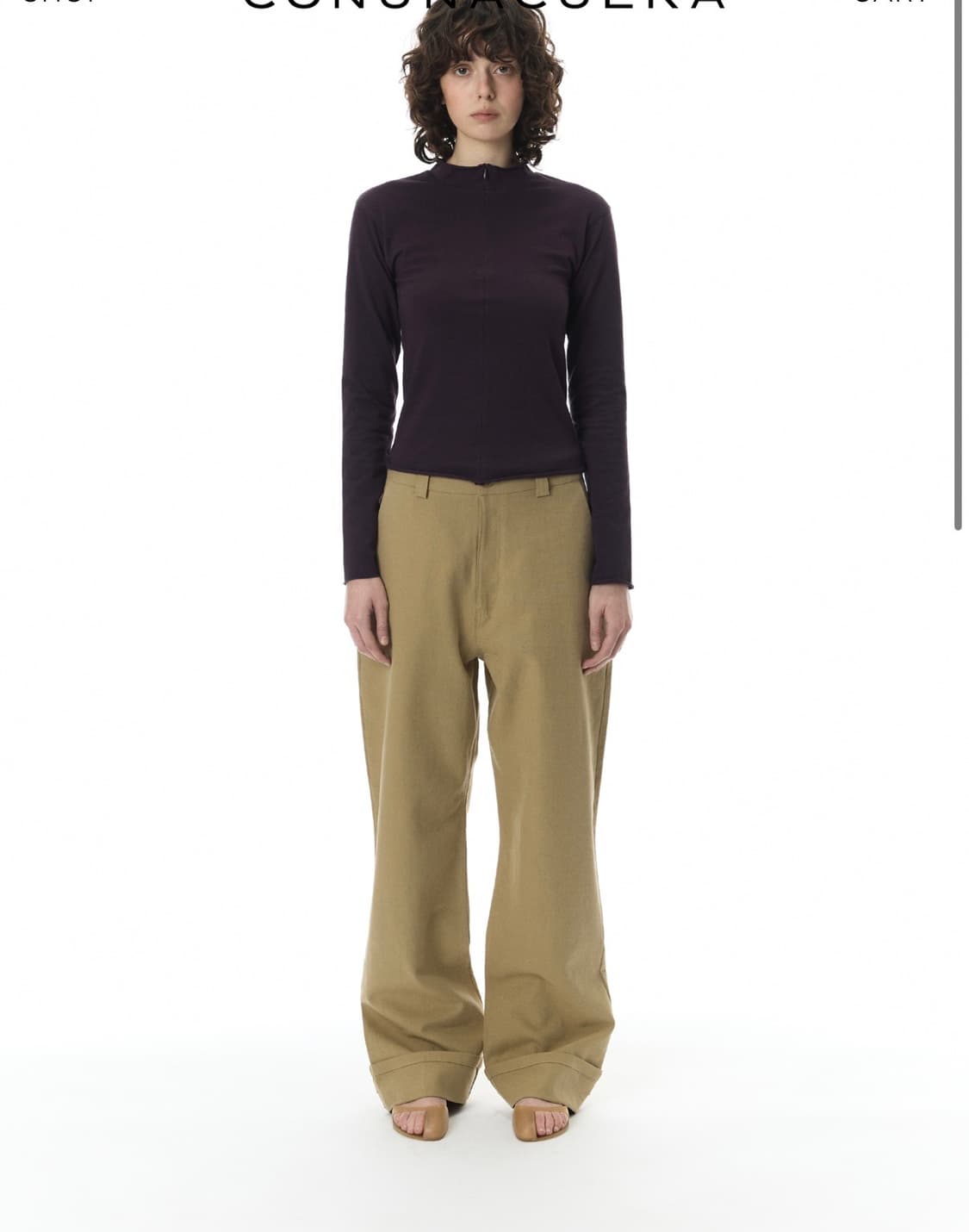 HALF ZIP LONG TOP PURPLE 상품이미지2