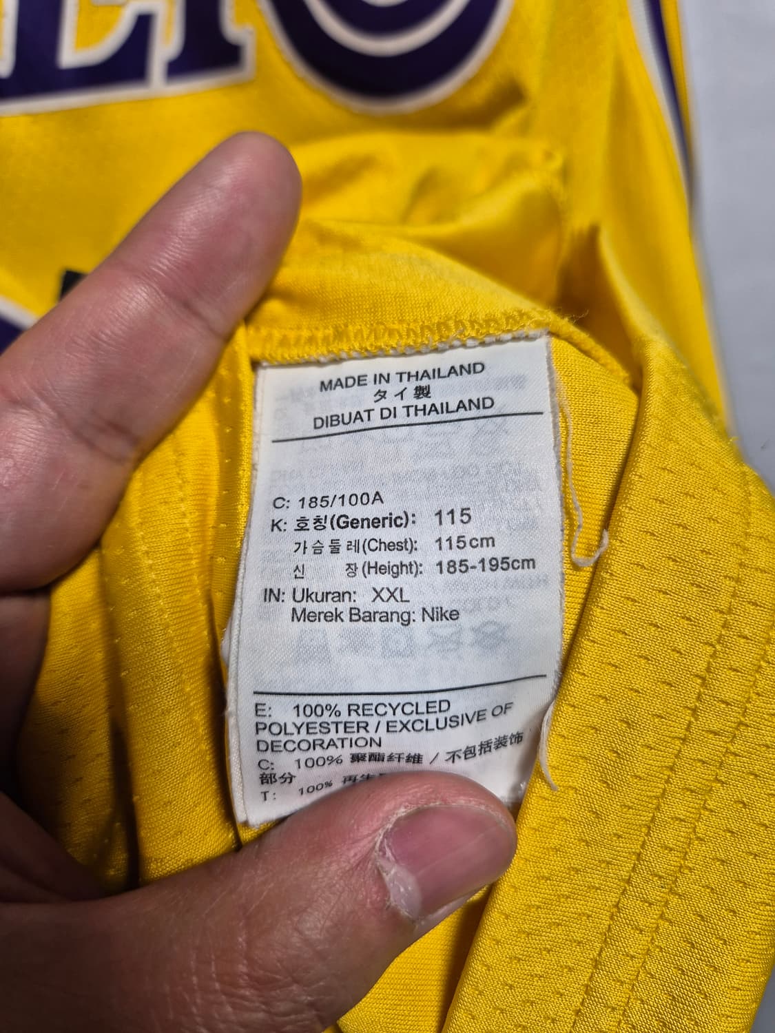 *무료배송*나이키 LA레이커스 23번 르브론 제임스 XXL사이즈 농구져지 상품이미지7