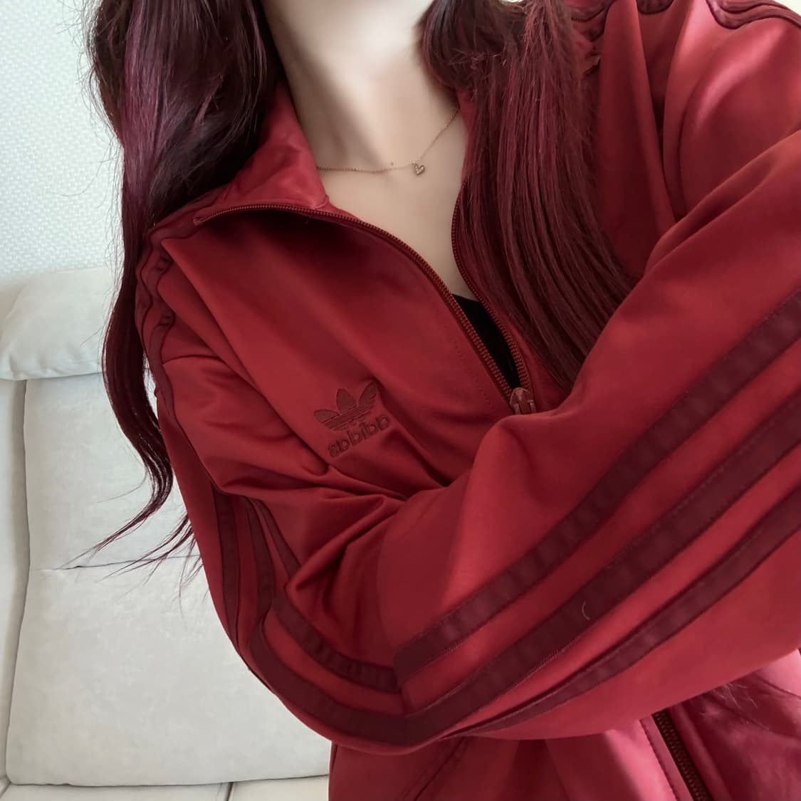 아디다스 버건디 벽돌 져지 상품이미지1