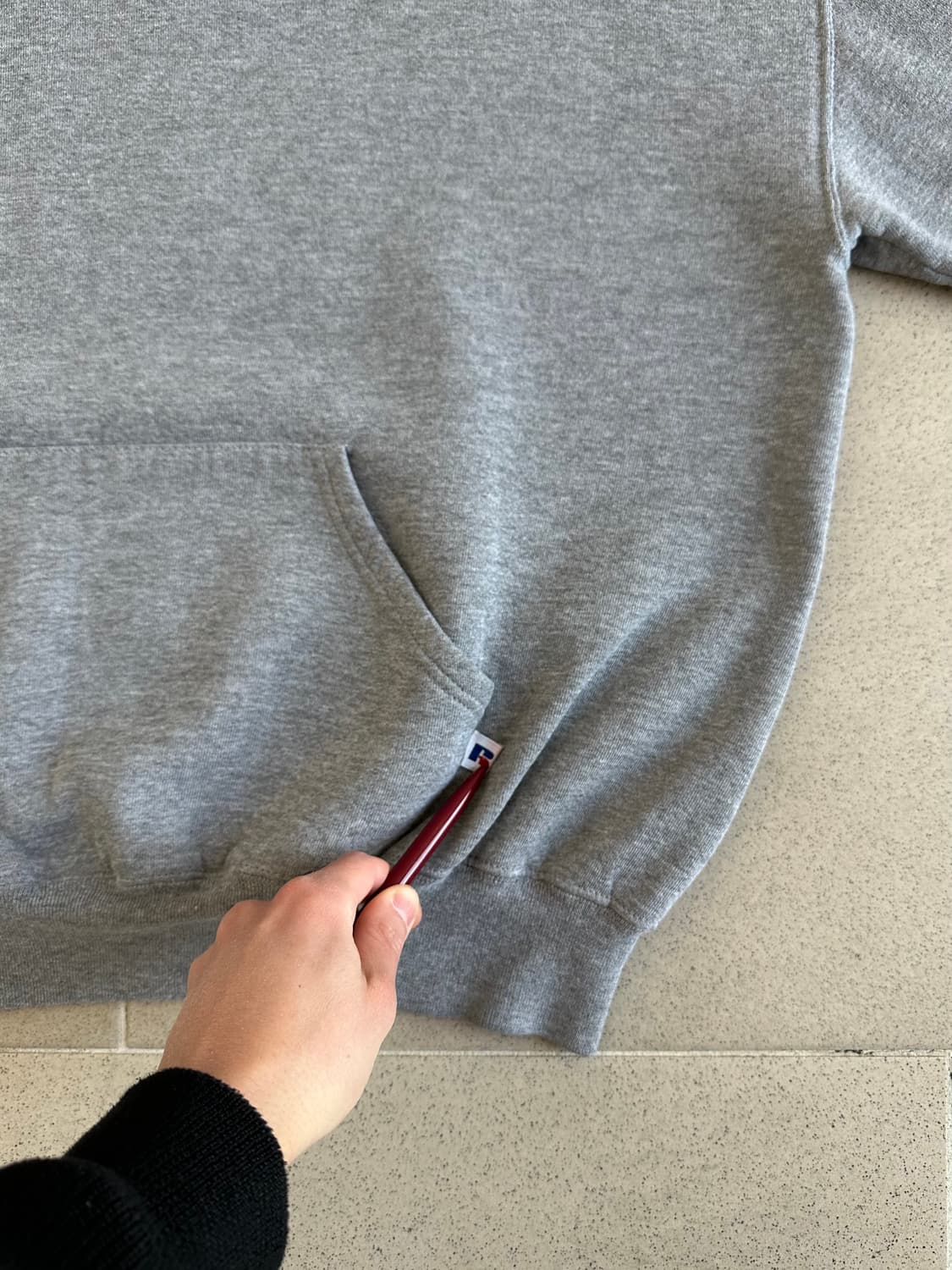 90s 빈티지 러셀 후드 그레이 XL 상품이미지3