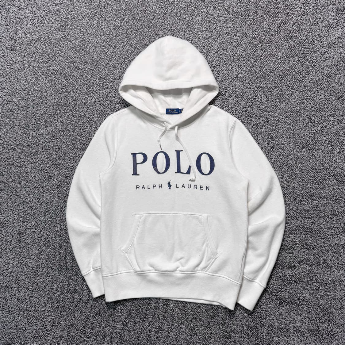 Name : 폴로 랄프로렌 스펠아웃로고 화이트컬러 후드티 :)  상품이미지1