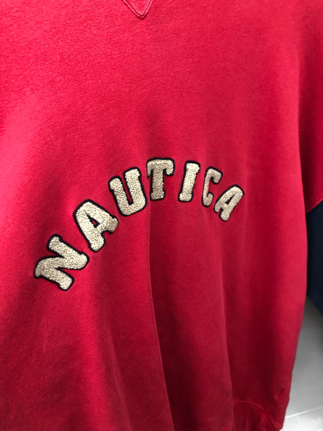 90s 노티카 아치 로고 투톤 맨투맨 상품이미지5