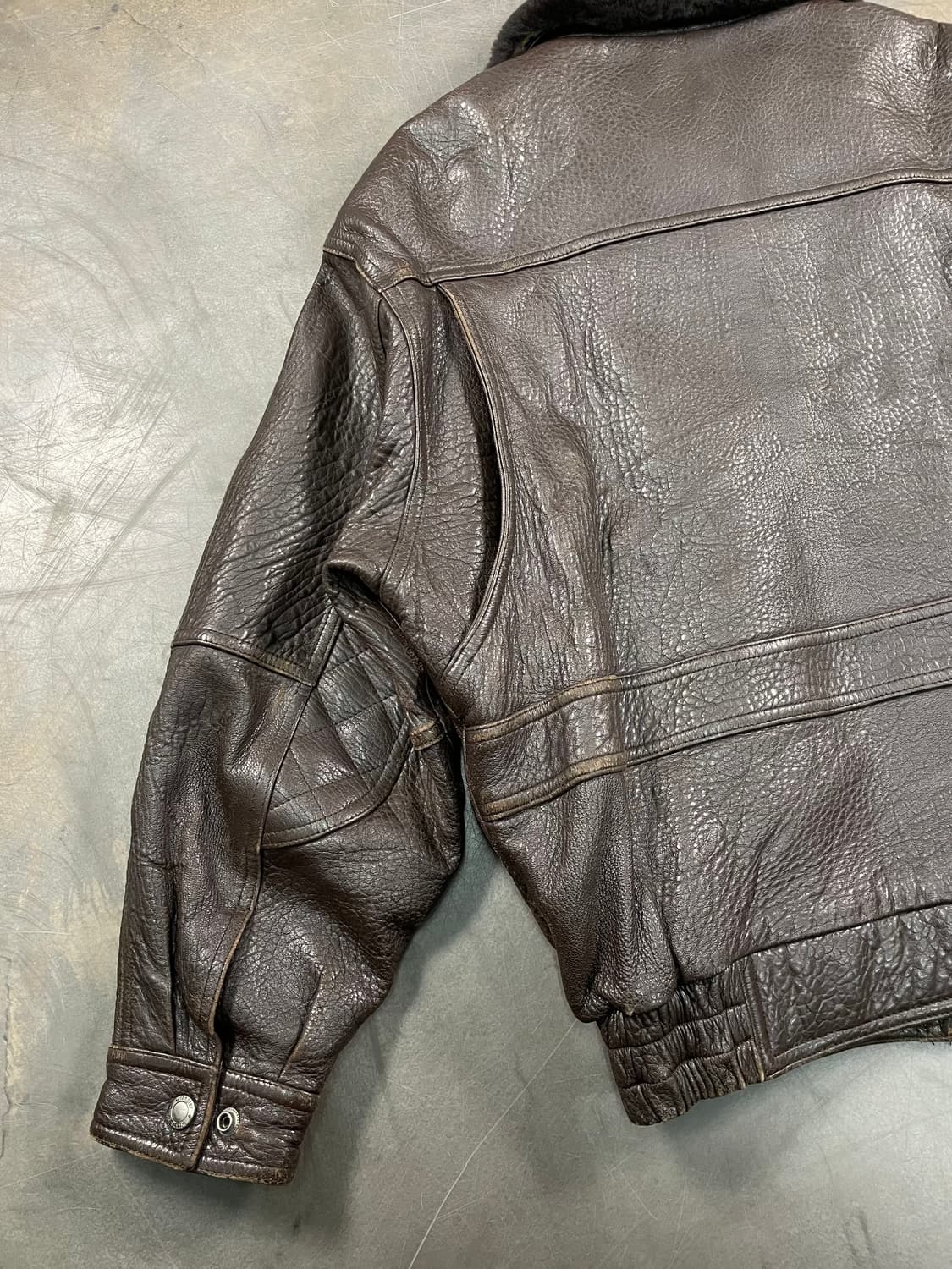 90s 랭글러 쉽스킨 A2 봄버 자켓 상품이미지7