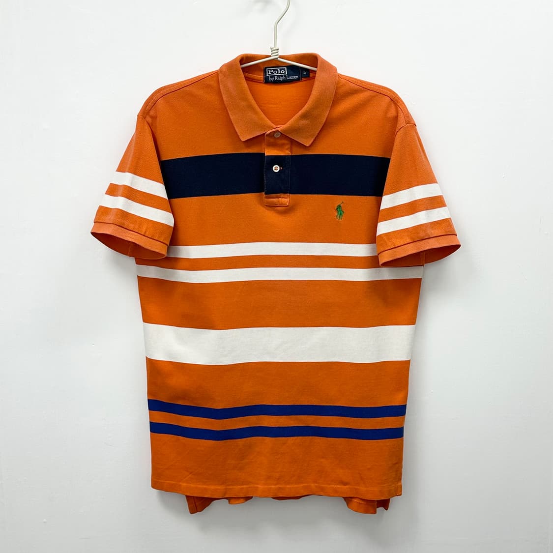 폴로랄프로렌 00s 빈티지 배색 반팔 카라티 L 상품이미지1