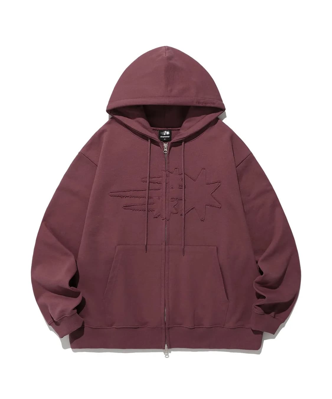 나이스고스트클럽 후드집업 버건디 S 상품이미지1