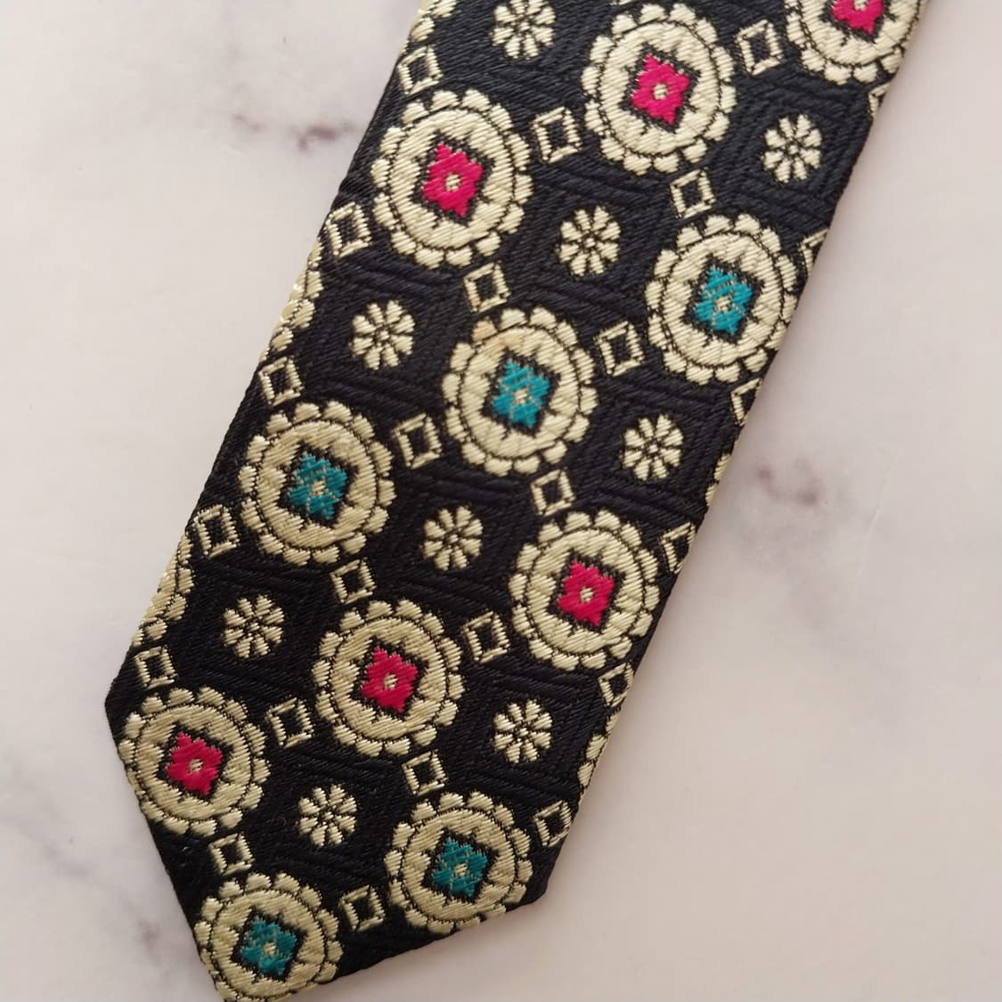 크리스찬 디올 실크 네이비 패턴 넥타이 9.3cm A등급 K1572
 상품이미지10