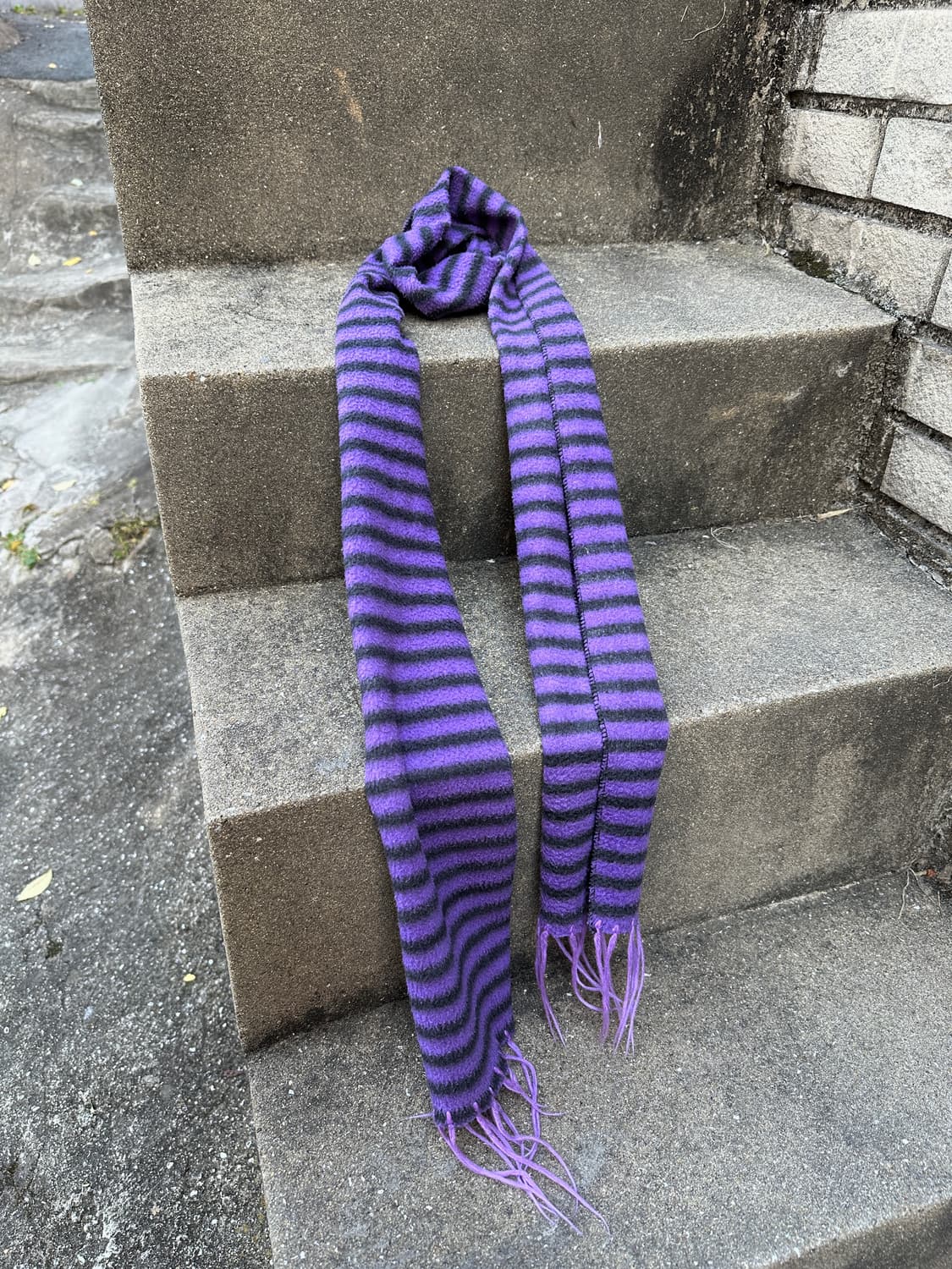 Vintage purple stripe muffler 상품이미지1