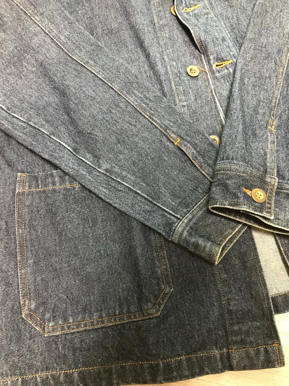 빈티지 데님 하프 자켓 상품이미지4